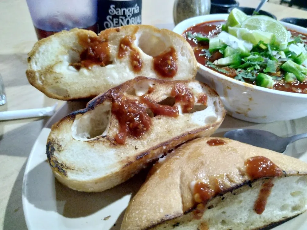Menudo Soup and Sandwich